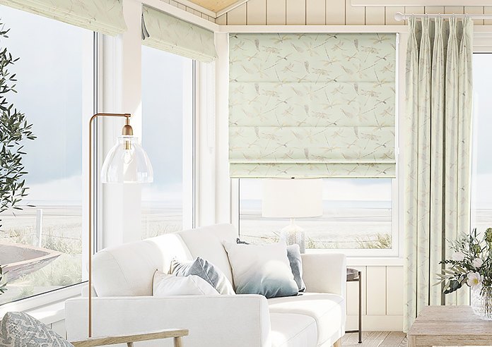 Dragonflies, Soft Green - Twist&Fit Roman Blind - Image 3